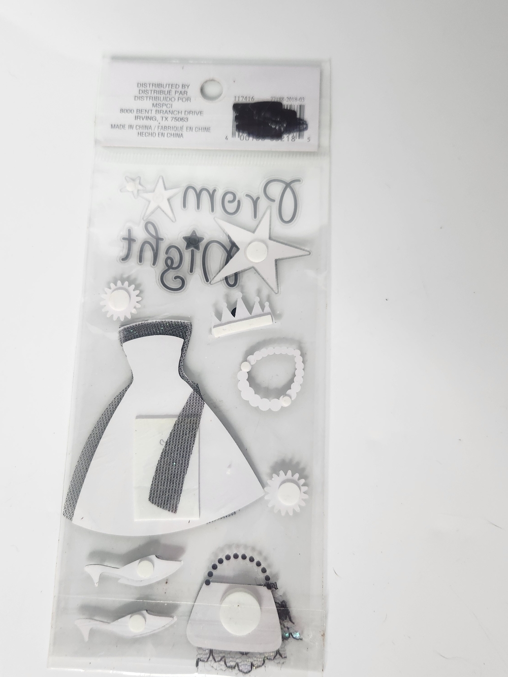 Recollections Black and Silver Prom Night Dress Stickers - Picture 2 of 3